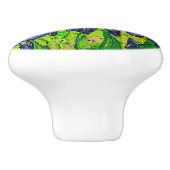 Trekknop iris keramische knop (Zijkant)