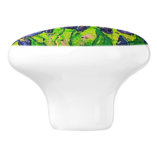 Trekknop iris keramische knop (Zijkant)