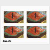 trekoog rechthoekige sticker (Vel)