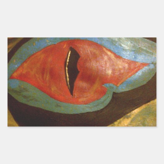 trekoog rechthoekige sticker (Voorkant)