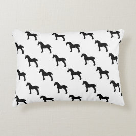 trekpaard-silhouet accent kussen