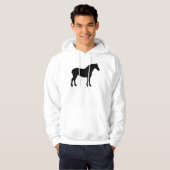 Trekpaard (zwart) hoodie (Voorkant volledig)