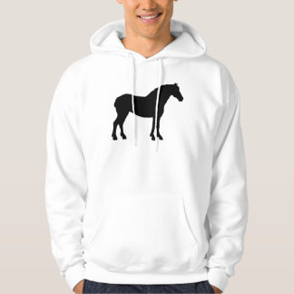 Trekpaard (zwart) hoodie