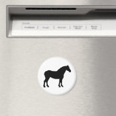 Trekpaard (zwart) magneet (Insitu (Vaatwasser))