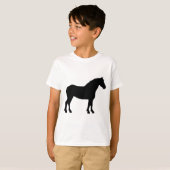 Trekpaard (zwart) t-shirt (Voorkant volledig)