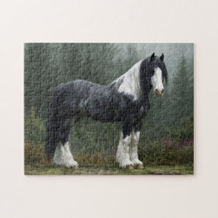 trekpaardenlandschap legpuzzel