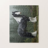 trekpaardenlandschap legpuzzel (Verticaal)