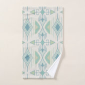 Trekpijlen, Zee, blauw, crème, grijs Bad Handdoek (Handdoek)