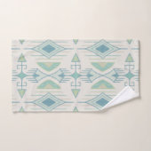 Trekpijlen, Zee, blauw, crème, grijs Bad Handdoek (Handdoek)