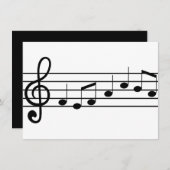 Trekspleet en noten : maatmuziek kaart (Voorkant / Achterkant)