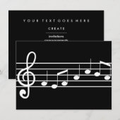 Trekspleet en noten : maatmuziek kaart (Voorkant / Achterkant)