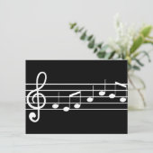 Trekspleet en noten : maatmuziek kaart (Staand voorkant)