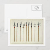 Trekstenen, speermessen, halberds en tussenschotte briefkaart (Voorkant / Achterkant)