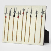 Trekstenen, speermessen, halberds en tussenschotte fotoplaat (Zijkant)