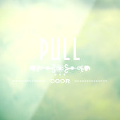 Trekt u aan de deur, raamsticker (Vel 3)