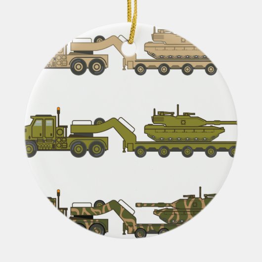 Trektank voor militaire vrachtwagens keramisch ornament (Voorkant)