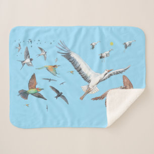 Trekvogels die hun vlucht volgen Kinder Sherpa Deken