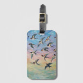 Trekvogels kunst bagagelabel (Voorkant (verticaal))