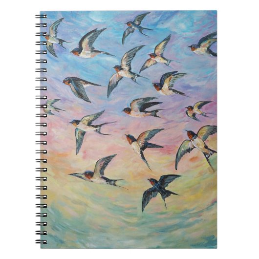Trekvogels kunst notitieboek (Voorkant)