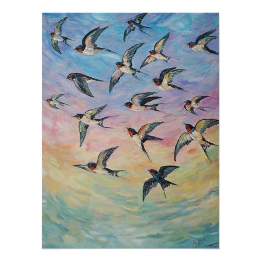 Trekvogels kunst perfect poster (Voorkant)