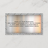 Trekvrachtwagen | Metalen achtergrond Visitekaartje (Achterkant)