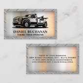 Trekvrachtwagen | Metalen achtergrond Visitekaartje (Voorkant / Achterkant)