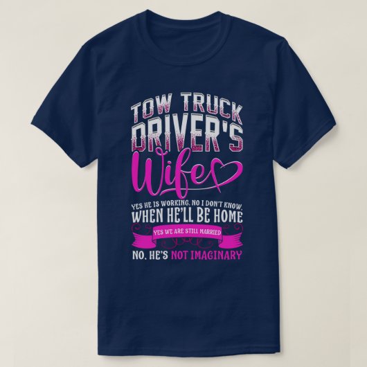 Trekvrachtwagenbestuurder Vrouw Gift Sleepwagen T T-shirt (Design voorkant)