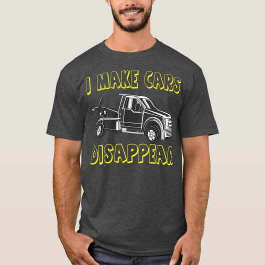 Trekvrachtwagenchauffeur Ik laat de auto verdwijne T-shirt (Voorkant)