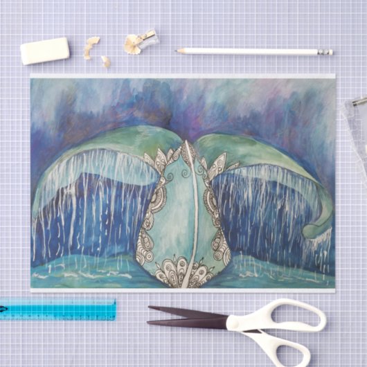 Trekweefsel van walvissen tissuepapier (Craft)