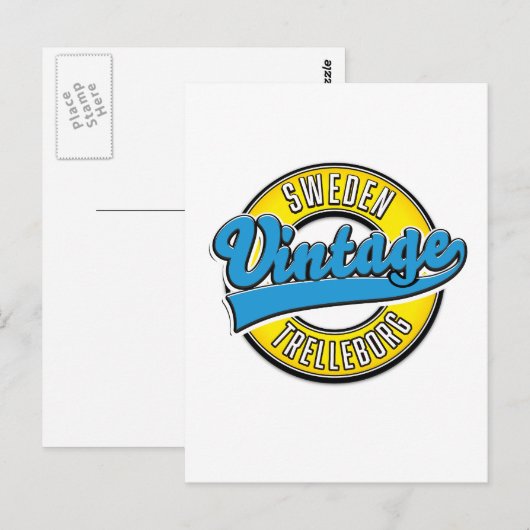 Trelleborg Zweden vintage logo Briefkaart (Voorkant / Achterkant)