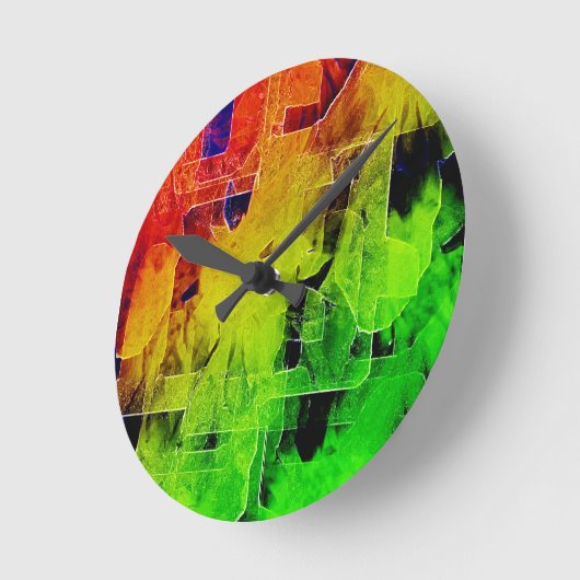 Trellis Abstract Art Wall Clock Round G g G Ronde Klok (Hoek)