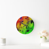 Trellis Abstract Art Wall Clock Round G g G Ronde Klok (Huis)