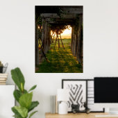 Trellis bij Sunrise Poster (Thuiskantoor)