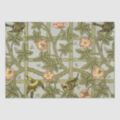 Trellis Birds William Morris Paarse Bloemen Tissuepapier (Voorkant)