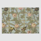 Trellis Birds William Morris Paarse Bloemen Tissuepapier (Voorkant)