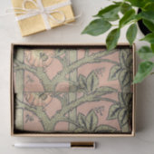 Trellis Birds William Morris Paarse  Bloemen Tissuepapier (Geschenk)