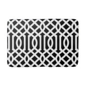 Trellis Black en White | bewerkbare kleuren Badmat (Voorkant)