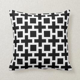 Trellis Black en White Sierkussen
