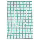 Trellis Bluegrass Groen - Wit Medium Cadeauzakje (Achterkant)