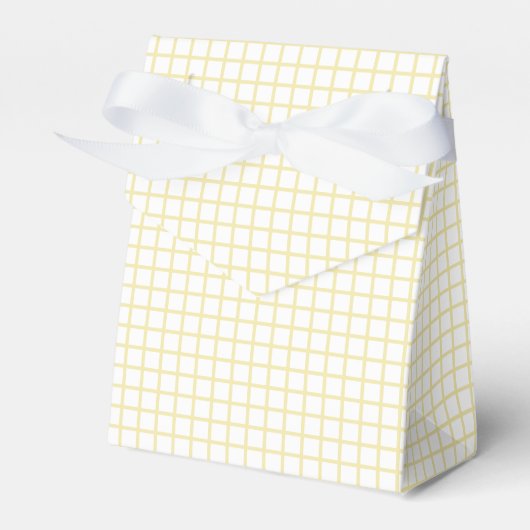 Trellis Butter Yellow - White Bedankdoosjes (Voorkant Zijde)