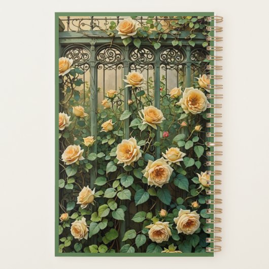  Trellis en Peach Rambling Roos Planner (Achterkant)