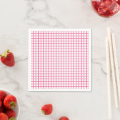 Trellis Fuchsia Roze - Wit Servet (Insitu)