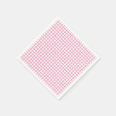 Trellis Fuchsia Roze - Wit Servet (Hoek)