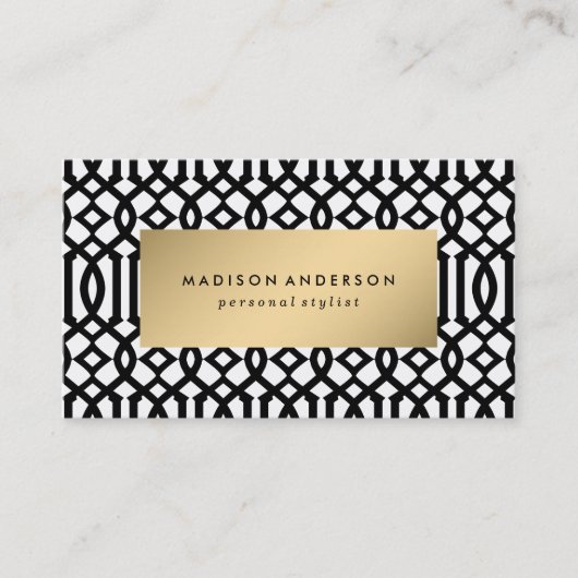 Trellis in Gold | VISITEKAARTJES (Voorkant)