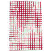 Trellis Kersrood - Wit Medium Cadeauzakje (Voorkant)