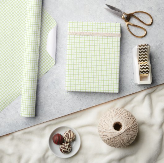 Trellis Lente Groen - Wit Cadeaupapier (Crafts)