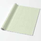 Trellis Lente Groen - Wit Cadeaupapier (Uitgerold)