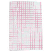 Trellis Licht Roze - Wit Medium Cadeauzakje (Voorkant)