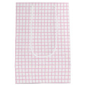 Trellis Licht Roze - Wit Medium Cadeauzakje (Achterkant)