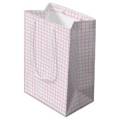 Trellis Licht Roze - Wit Medium Cadeauzakje (Achterkant Gekanteld)